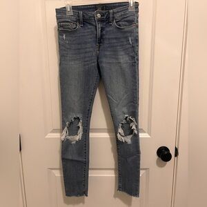 Abercrombie & Fitch Blue Skinny Jeans Distressed Stretch
